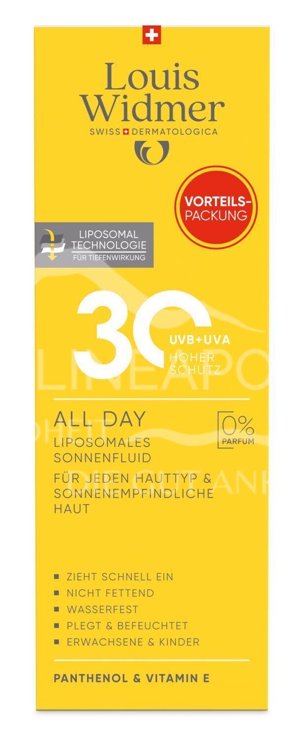 Louis Widmer suncare All Day 30 Liposomales Sonnenfluid - ohne Parfum