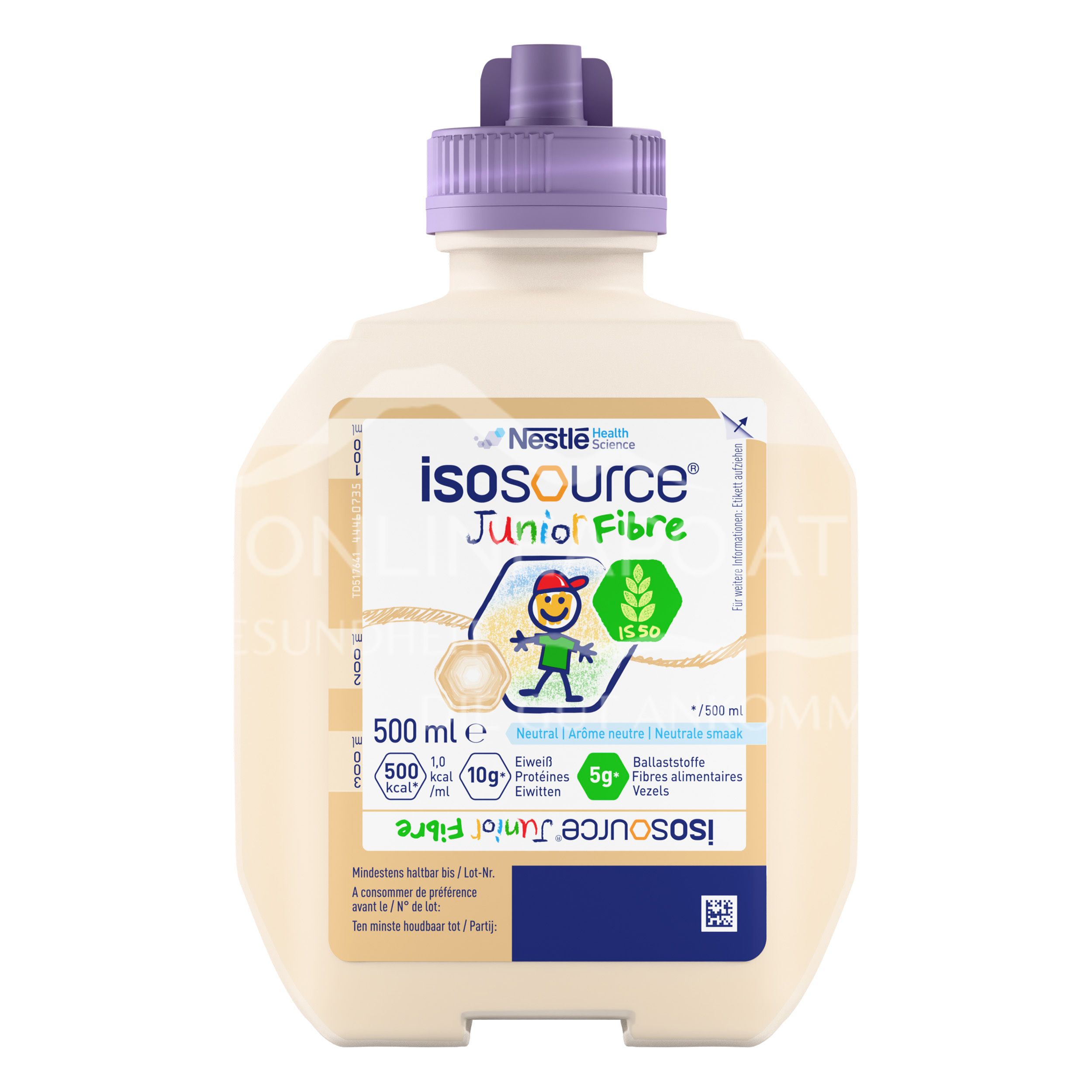 isosource® Junior Fibre normocaloric basic tube feed, 500 ml