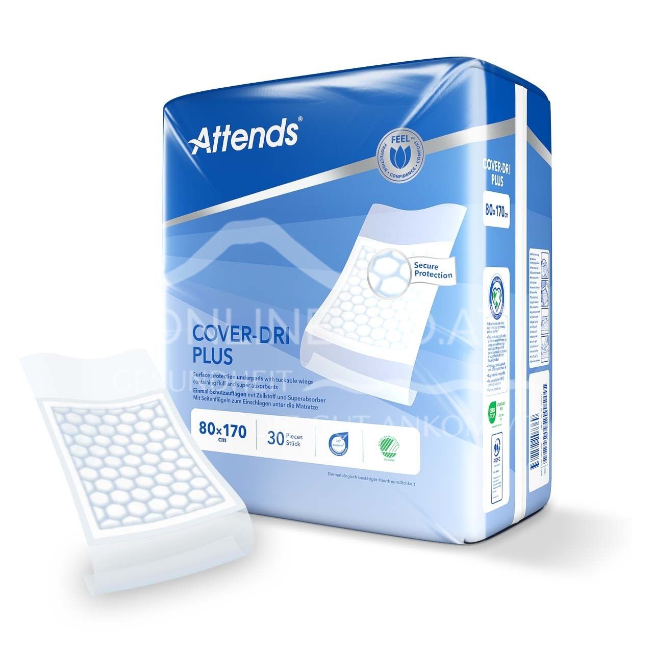 Attends Cover-Dri Plus Einmal-Schutzauflagen 80 x 170 cm
