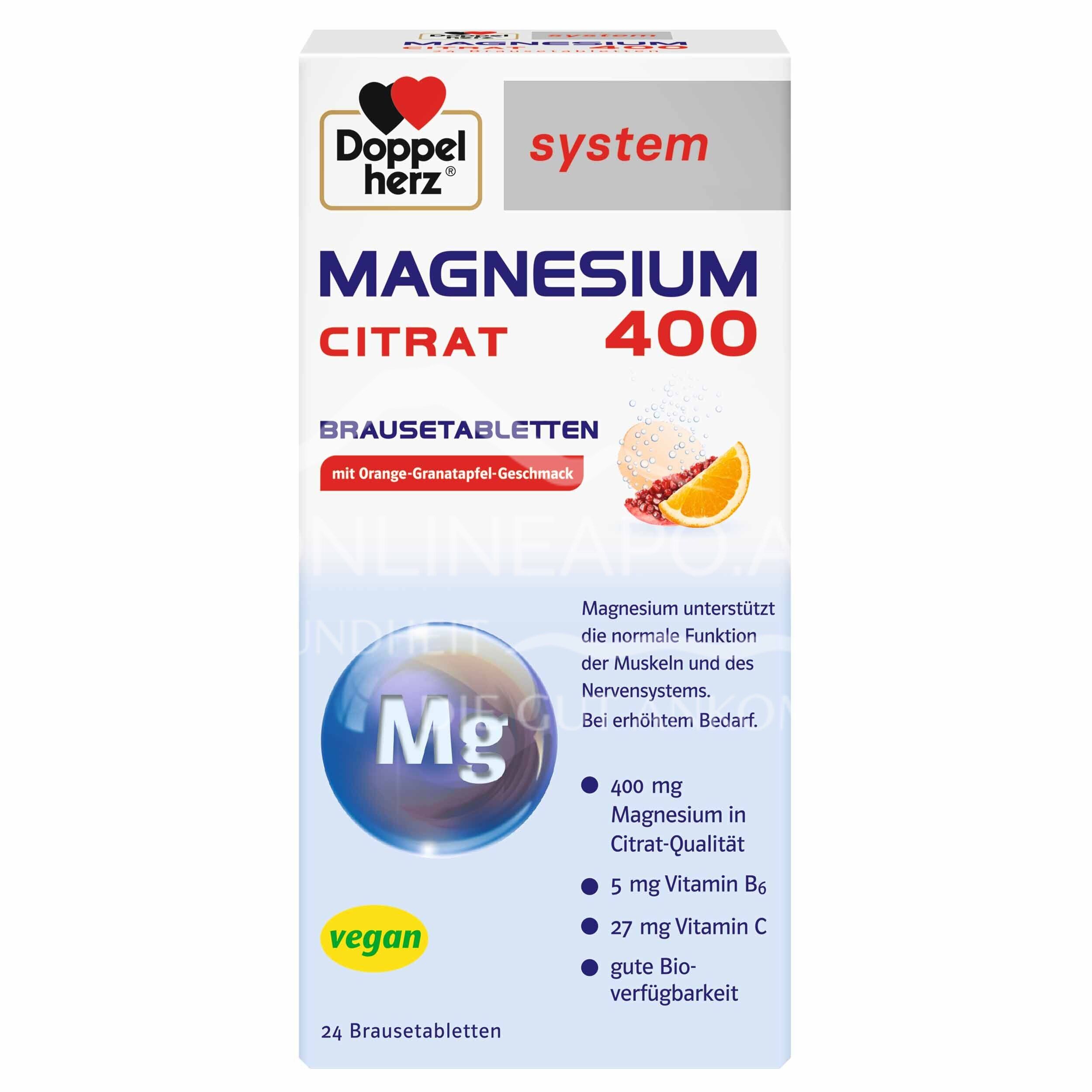 Doppelherz system Magnesium 400 Citrat Brausetabletten