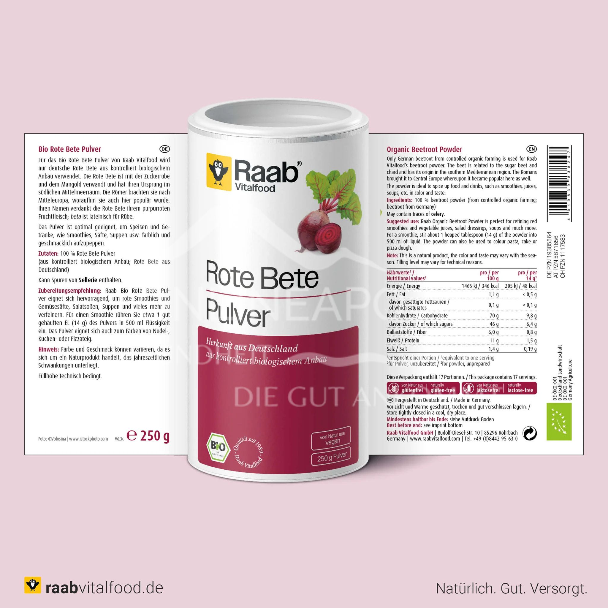 Raab® Vitalfood Bio Rote Bete Pulver