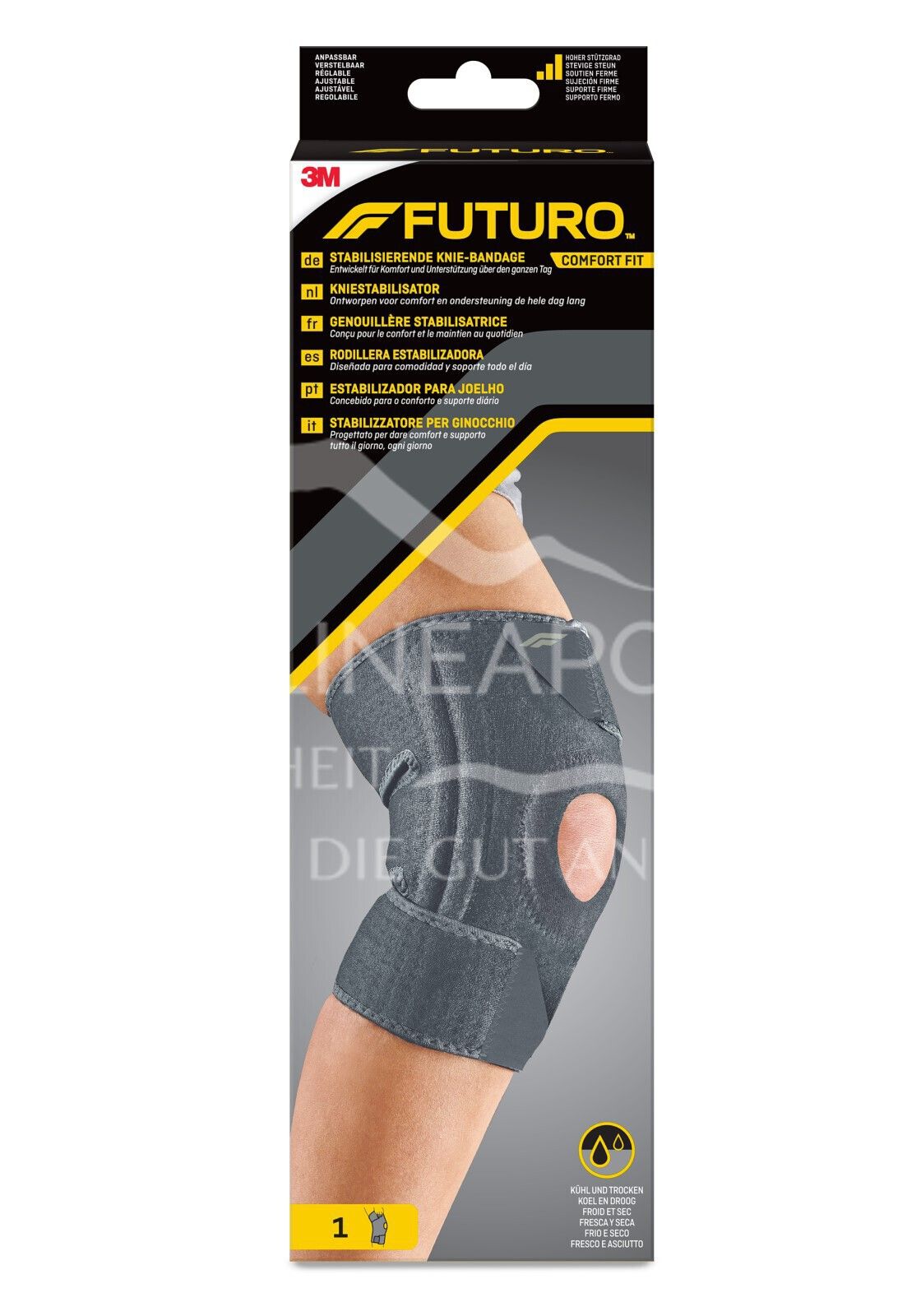 FUTURO™ Comfort Fit Knee Stabiliser 04040, Adjustable (27.9 - 55.9 cm)