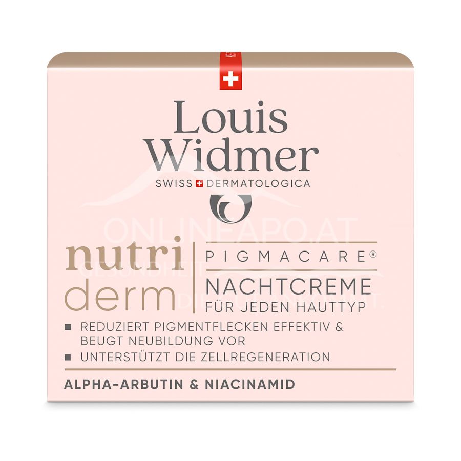 Louis Widmer nutriderm Pigmacare® night cream - lightly perfumed