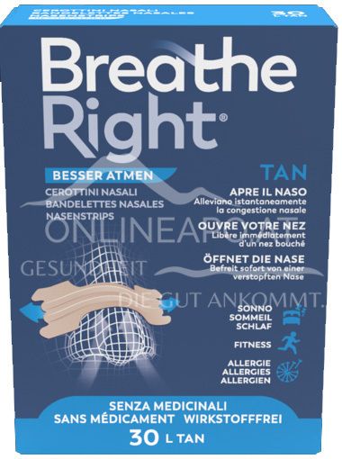 Besser Atmen Breathe Right® Nasenstrips Groß Beige