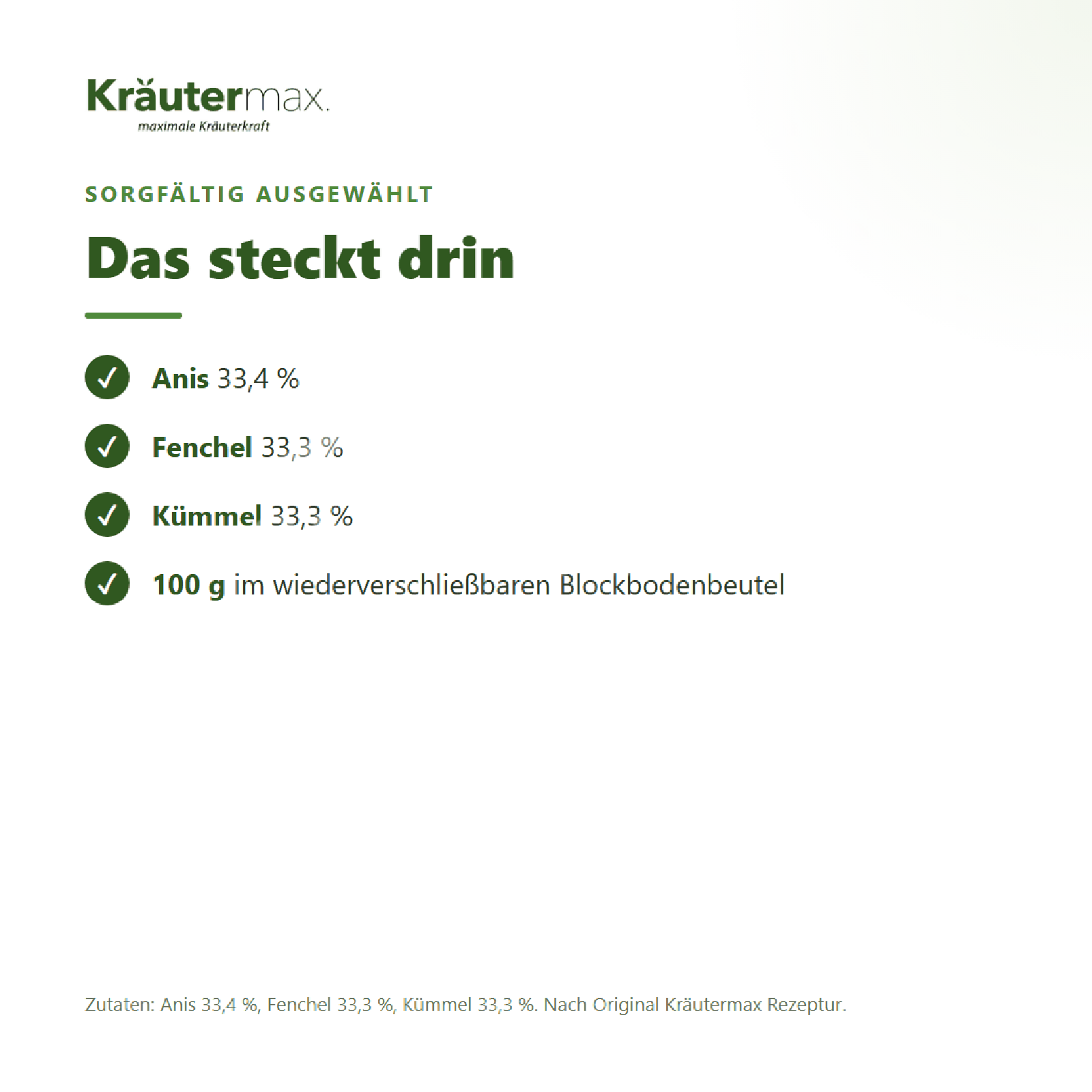 Kräutermax Anis-Fenchel-Kuemmel Tee