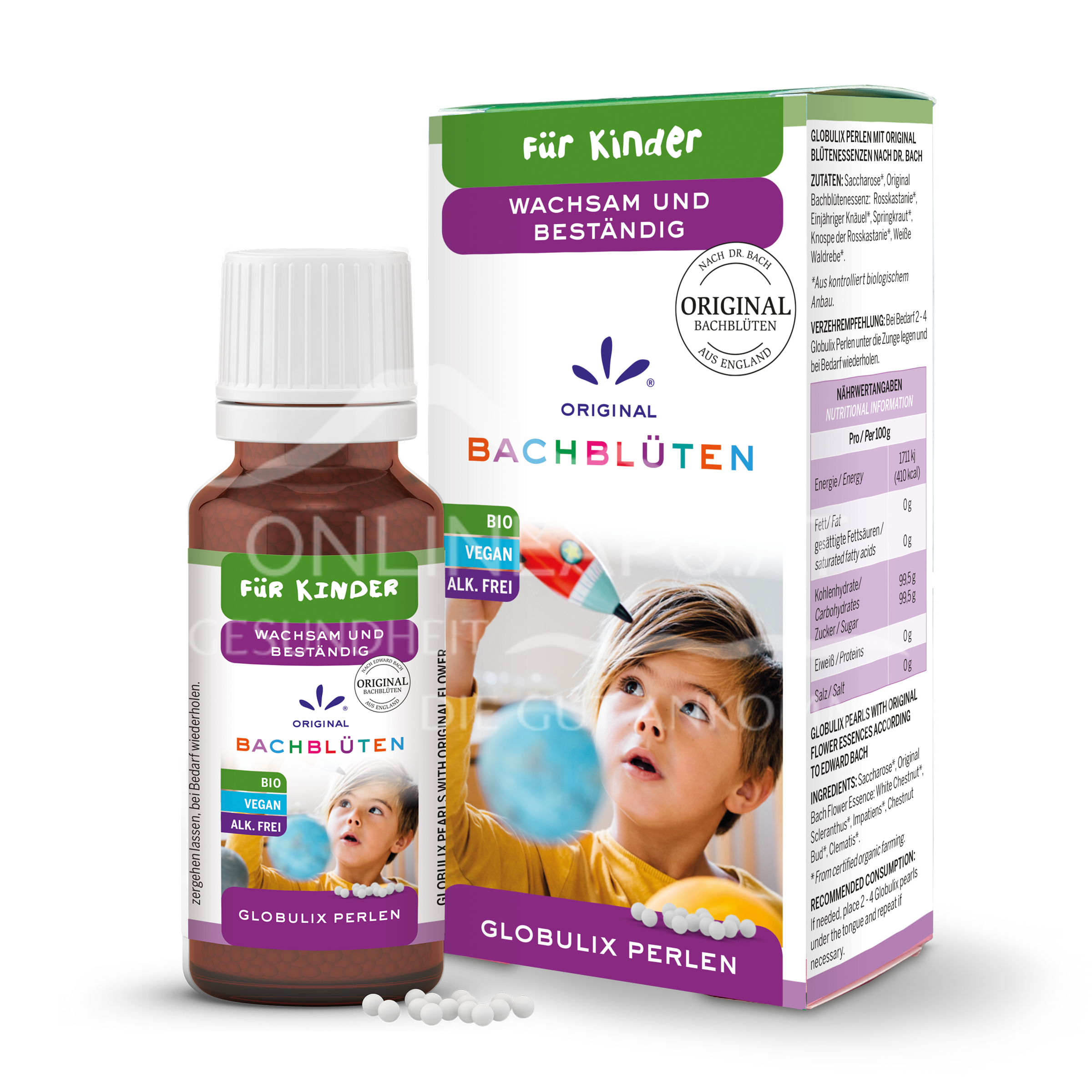 Lemon Pharma Original Bachblüten Kinder Globuli "Wachsam und Beständig"