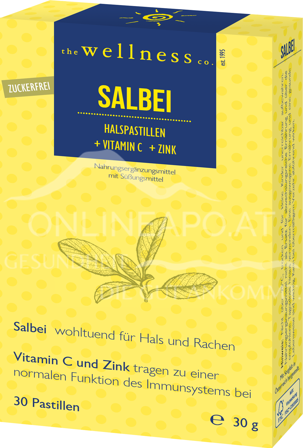 Wellness SALBEI + VITAMIN C + ZINK Pastillen