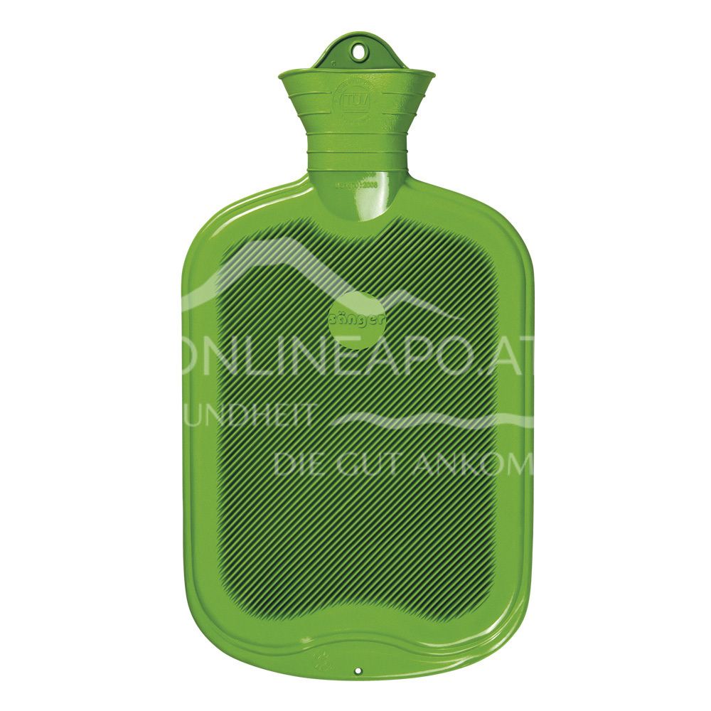 Singer hot water bottle with lamella on both sides green - 2,0L