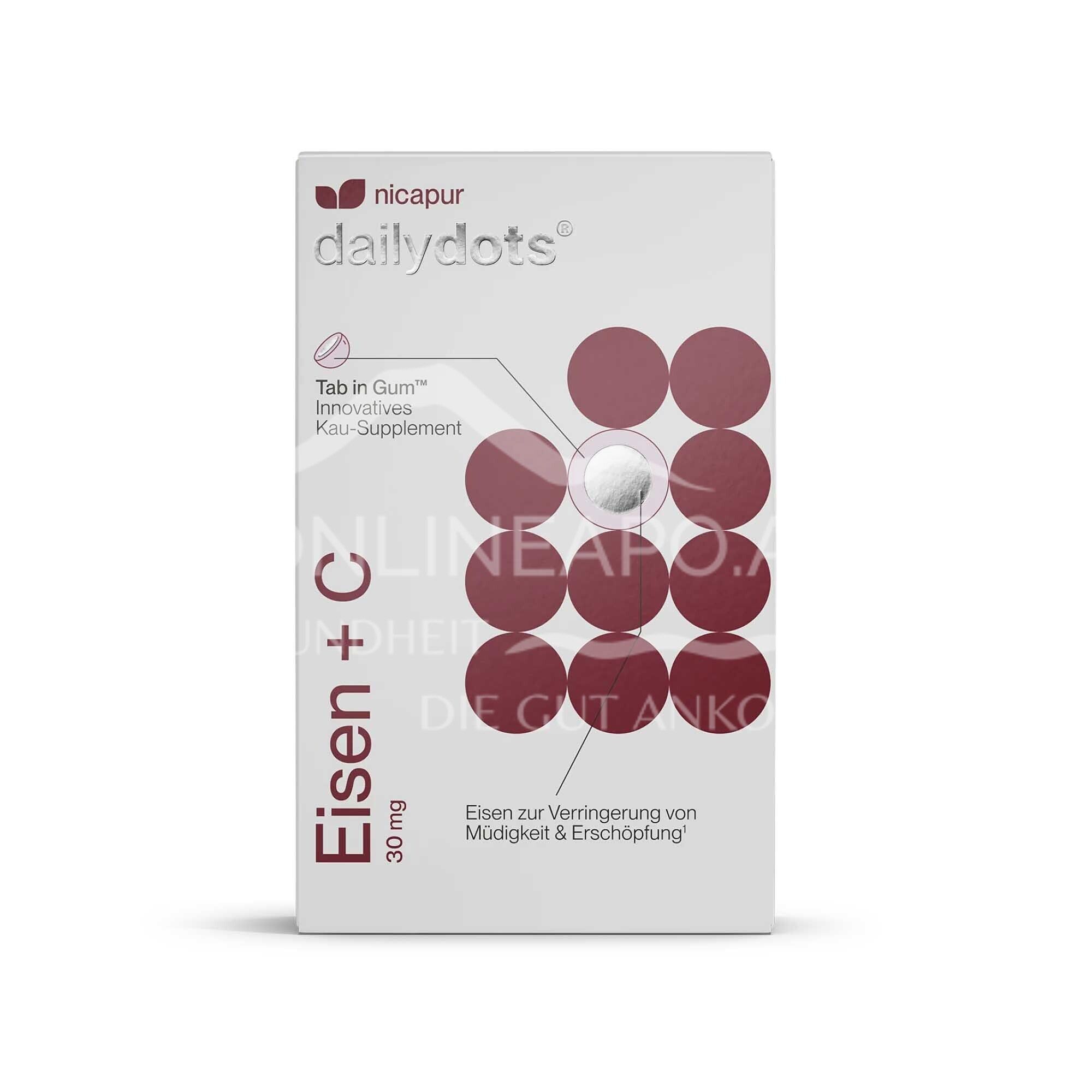 NICApur dailydots® Eisen + C 30 mg Kau-Supplement