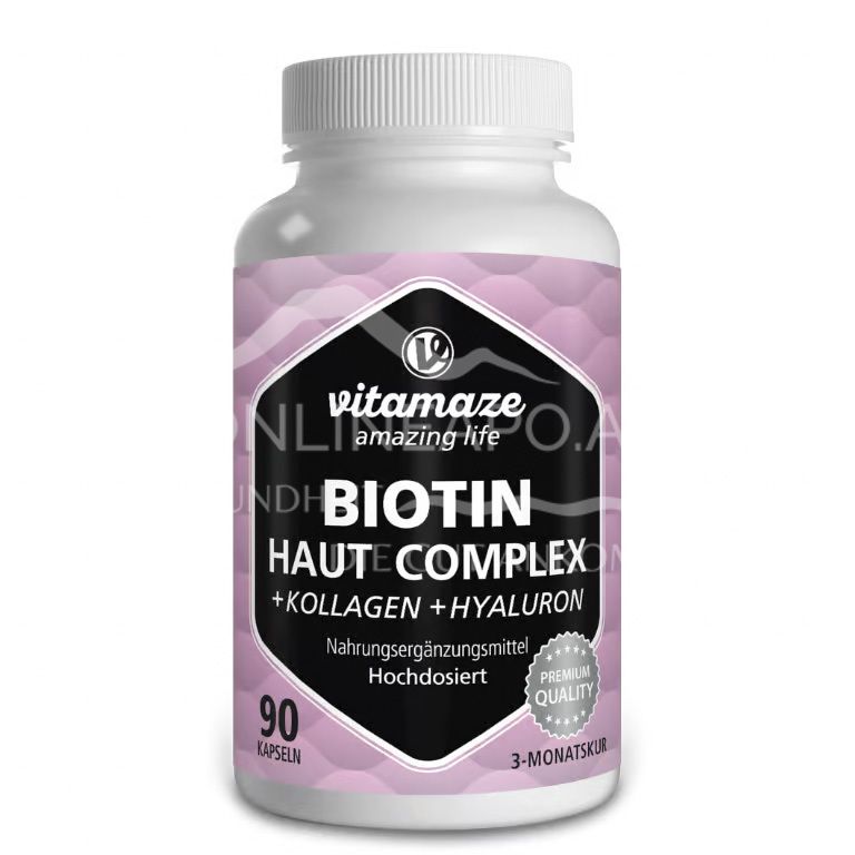 Vitamaze Biotin Haut Komplex + Kollagen + Hyaluron Kapseln