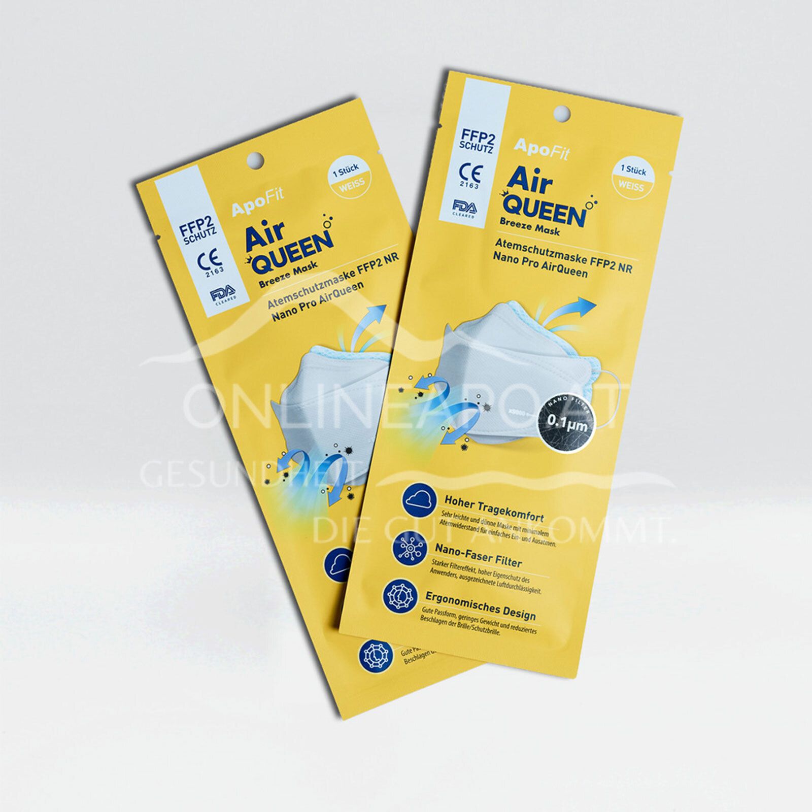 AirQueen FFP2 NR Nano Pro Atemschutzmaske Breeze Mask