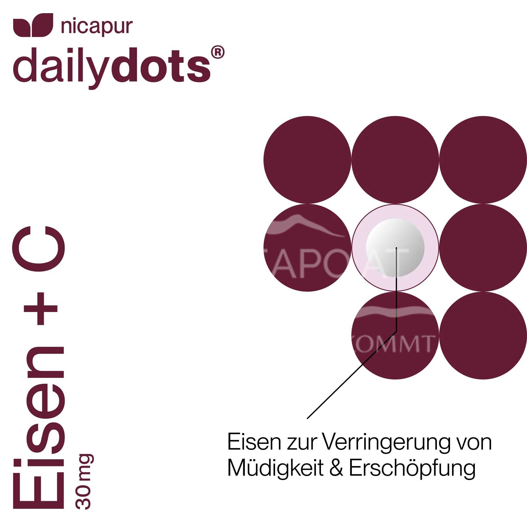 NICApur dailydots® Eisen + C 30 mg Kau-Supplement