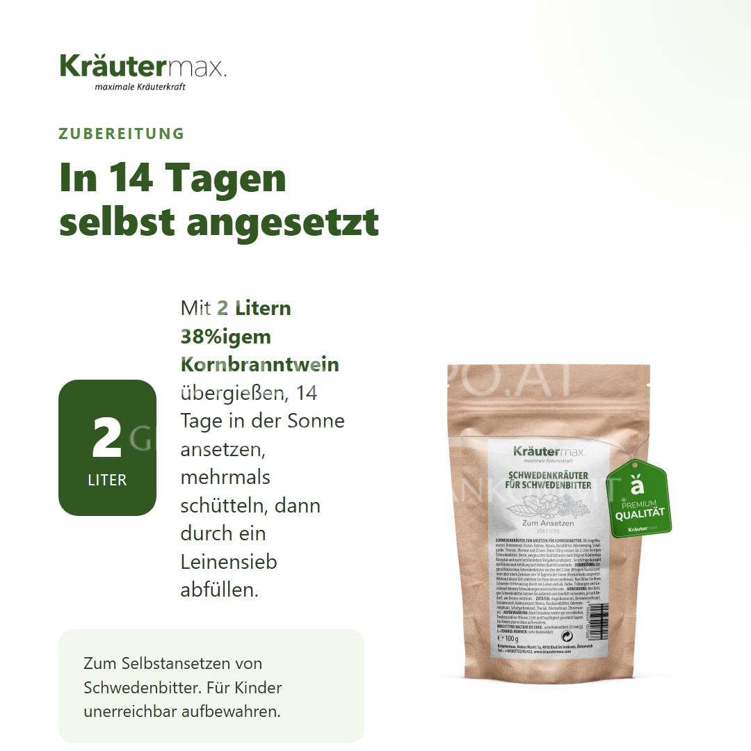 Kräutermax Schwedenkräuter zum Ansetzen von Schwedenbitter