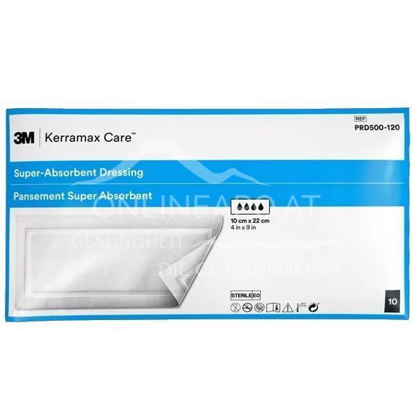 3M™ Kerramax Care™ Superabsorbent wound dressing without adhesive edge, sterile, 5 x 5 cm
