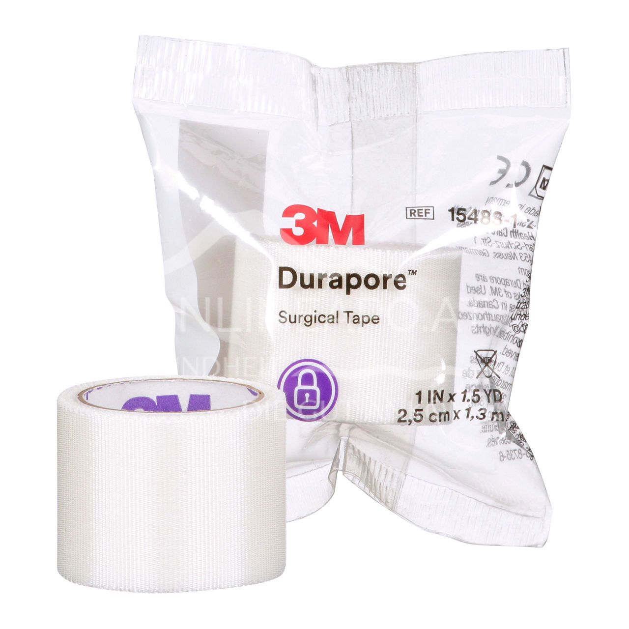 Solventum™ Durapore™ Kunstseidenpflaster, 1548S-1, 2,5 cm x 1,37 m, einzeln verpackt