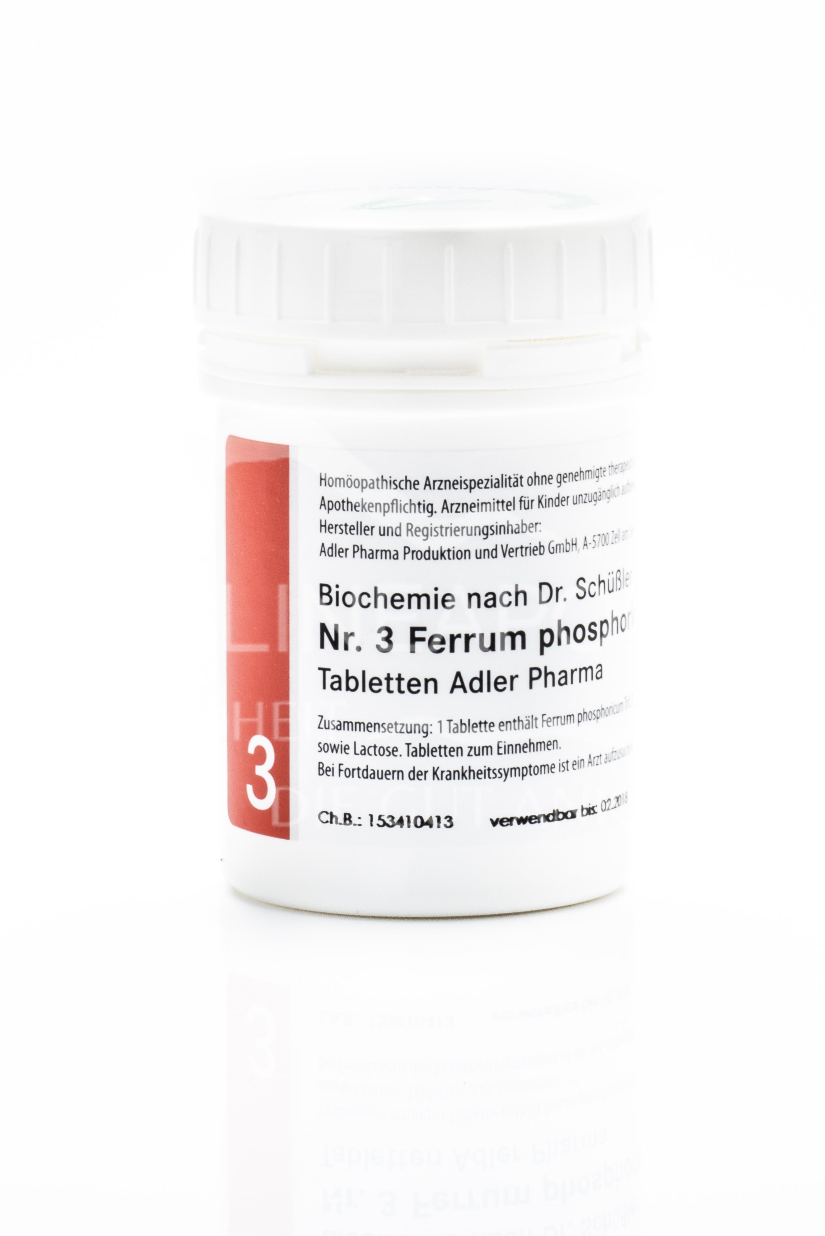 Schüßler Salz Adler Nr. 3 Ferrum phosphoricum D12 Tabletten