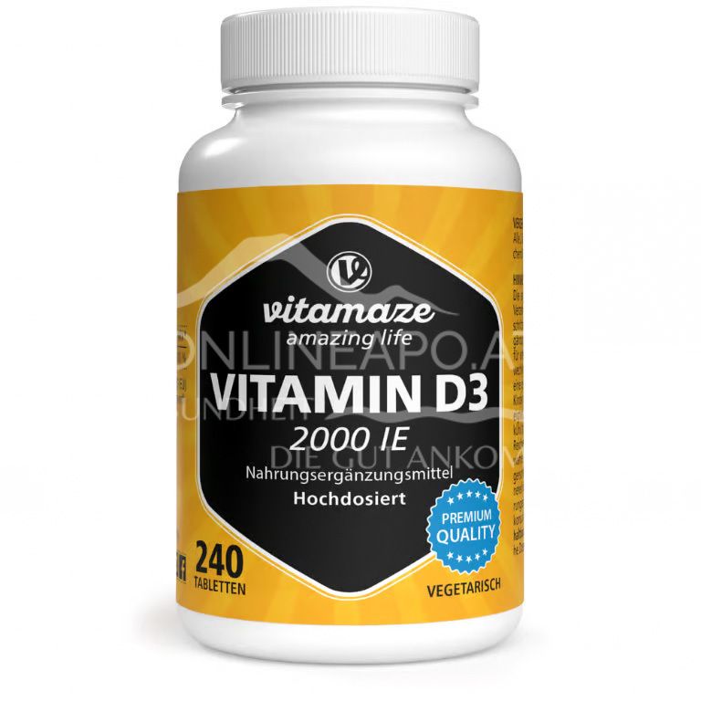 Vitamaze Vitamin D3 2.000 IE hochdosiert Tabletten