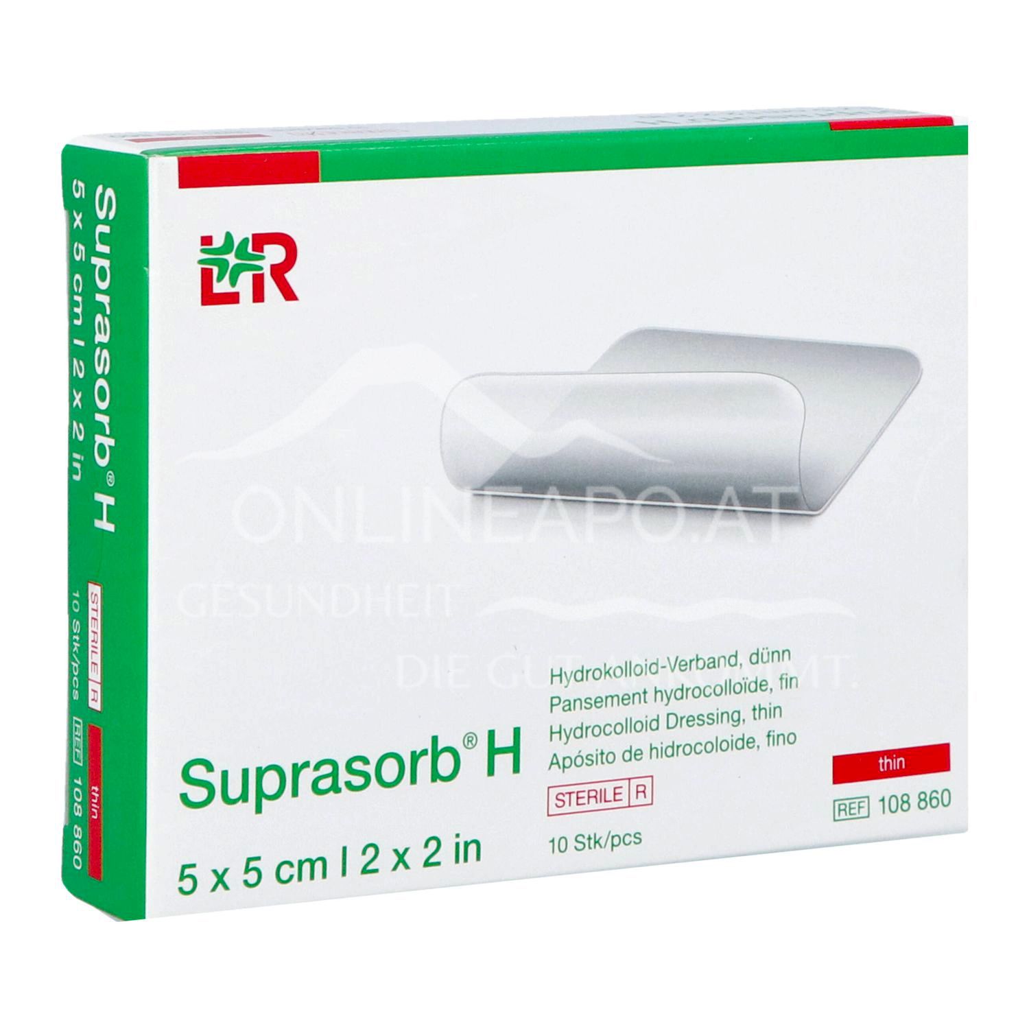 Suprasorb® H Hydrokolloid-Verband, dünn, steril, 5 x 5 cm