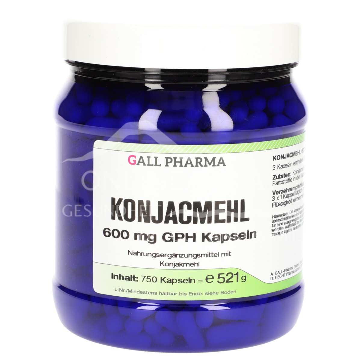 Gall Pharma Konjacmehl 600 mg Kapseln