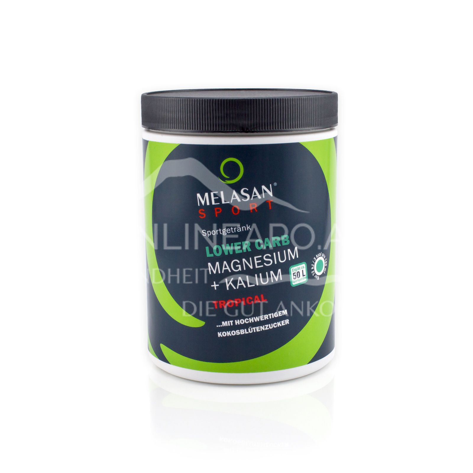 Melasan Sport Sports Drink Lower Carb Magnesium + Potassium Powder Tropical