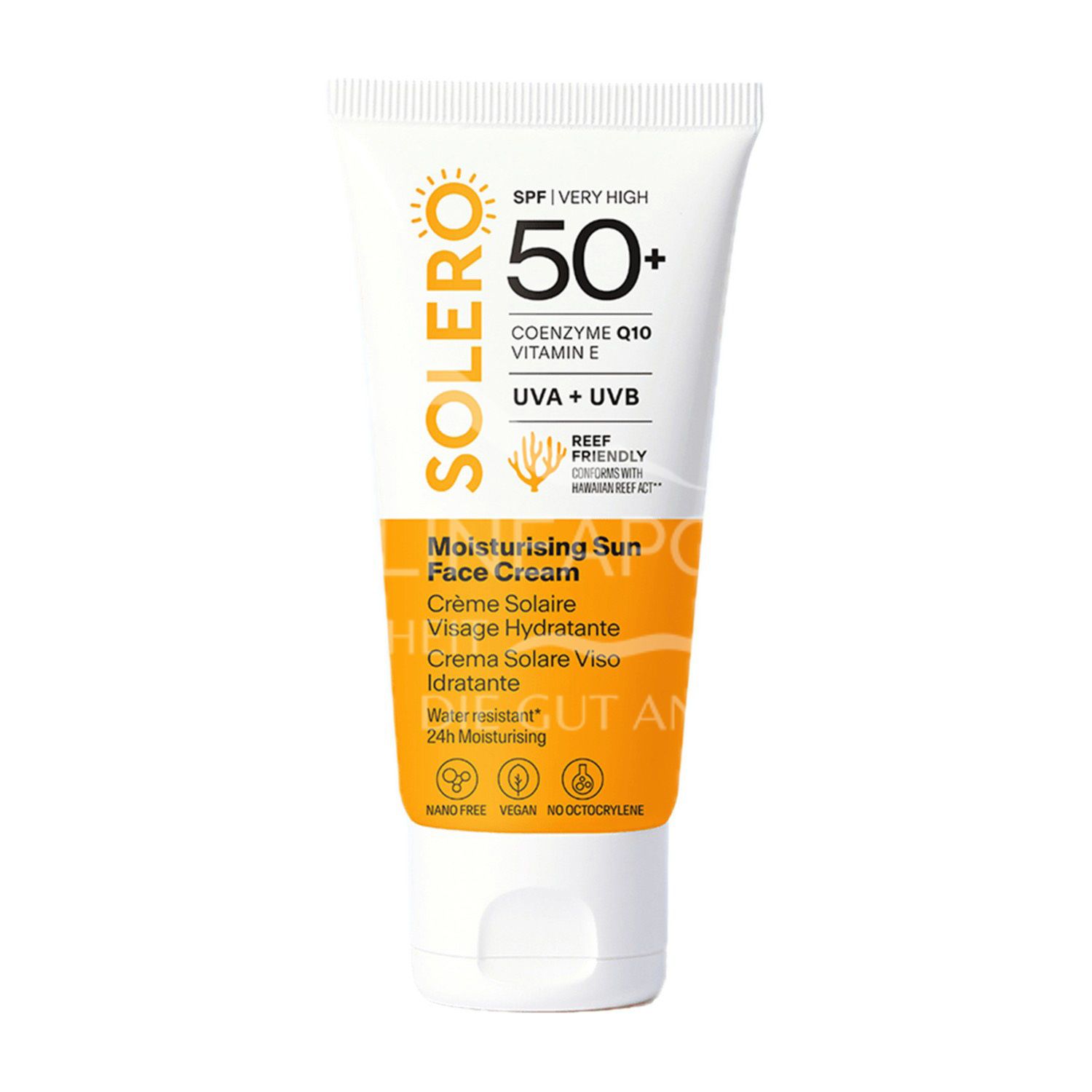 SOLERO SPF50+ Feuchtigkeitsspende Sonnengesichtscreme