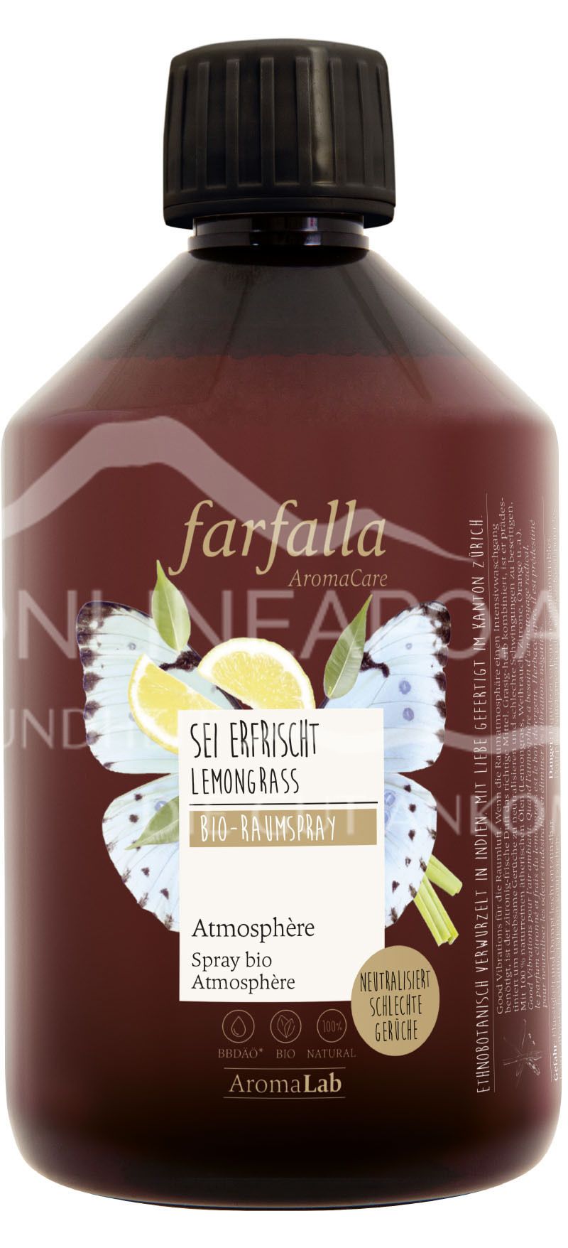 Farfalla Sei erfrischt Sei erfrischt, Lemongrass, Atmosphère Bio-Raumspray - Nachfüllung