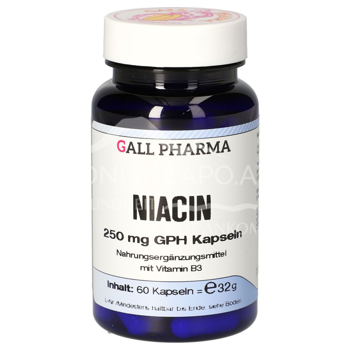 Gall Pharma Niacin 250 mg capsules