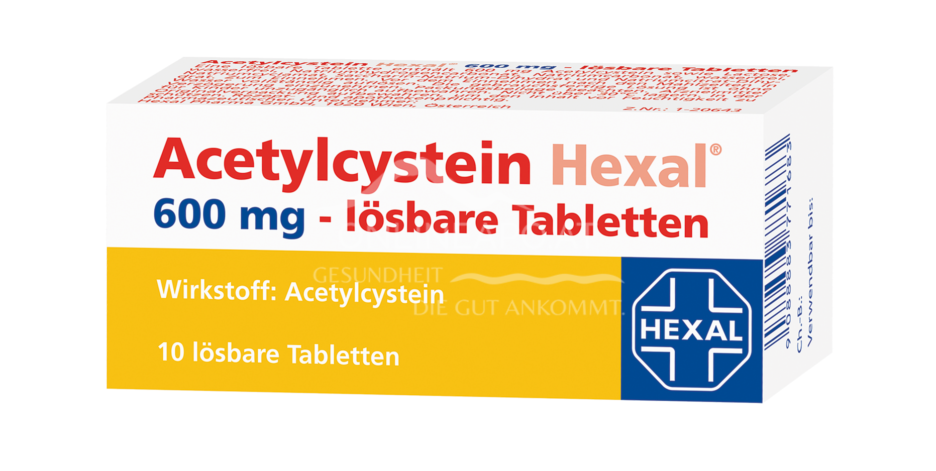 Acetylcystein Hexal 600 mg lösbare Tabletten