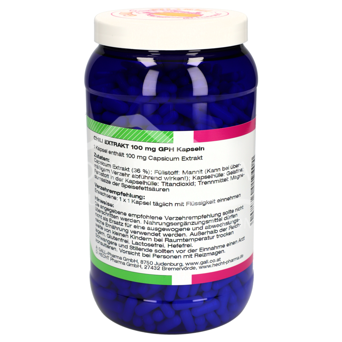 Gall Pharma chilli extract 100 mg capsules | delivered fast and affordable