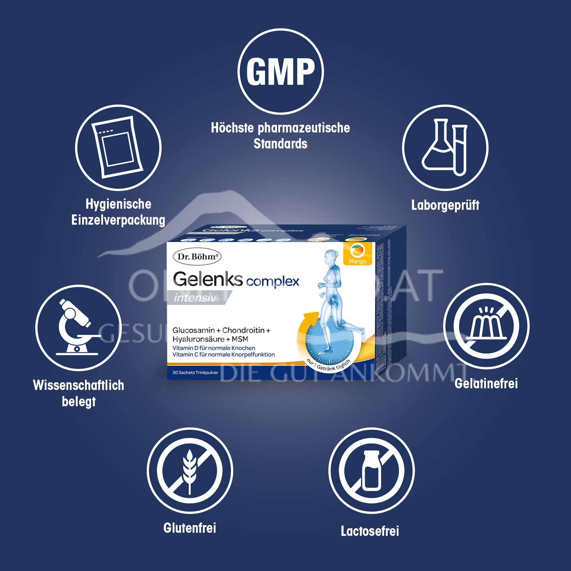 Dr Böhm® Gelenks complex intensive effervescent granules - mango