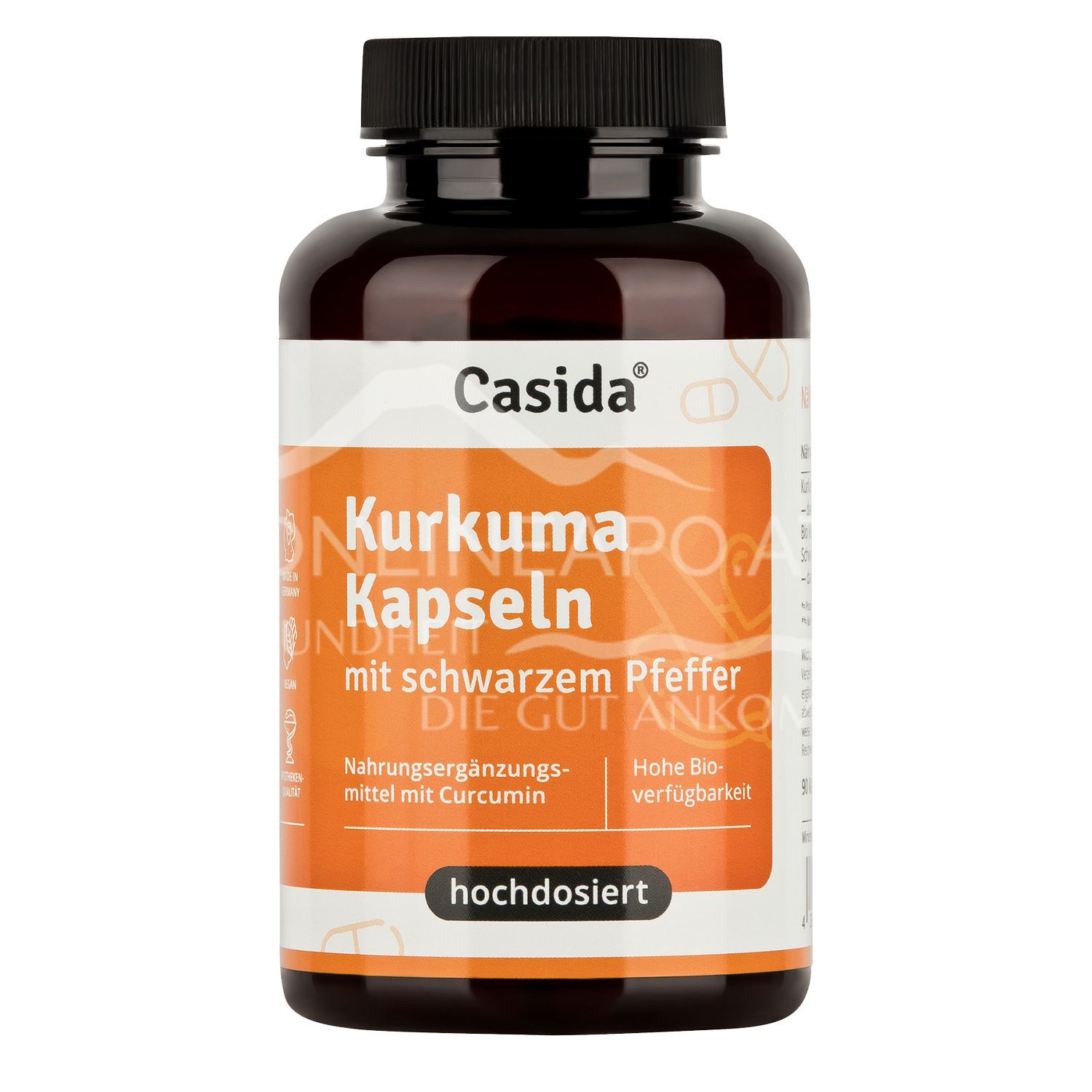 Casida turmeric capsules with black pepper