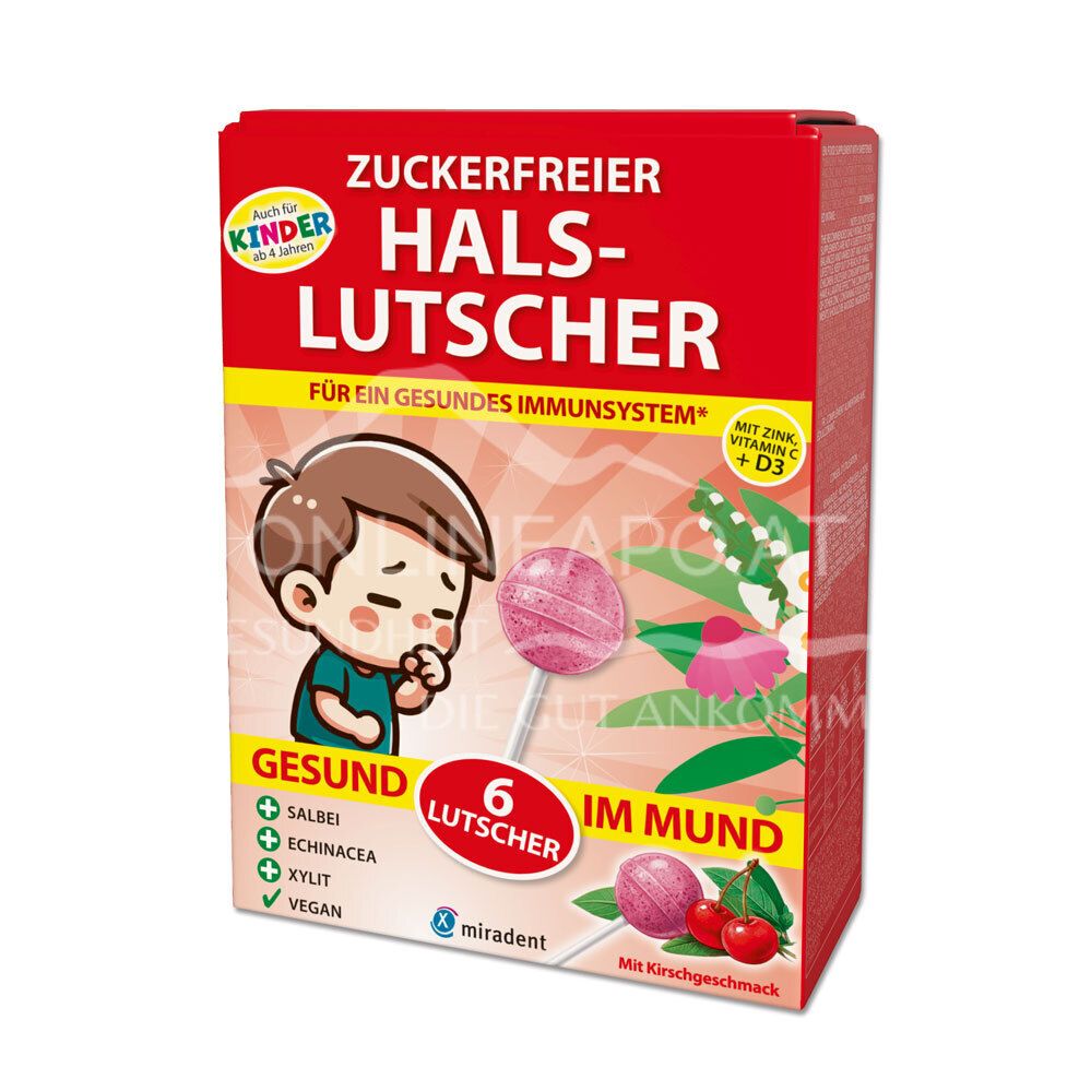 Miradent zuckerfreier Halslutscher - Kirsche