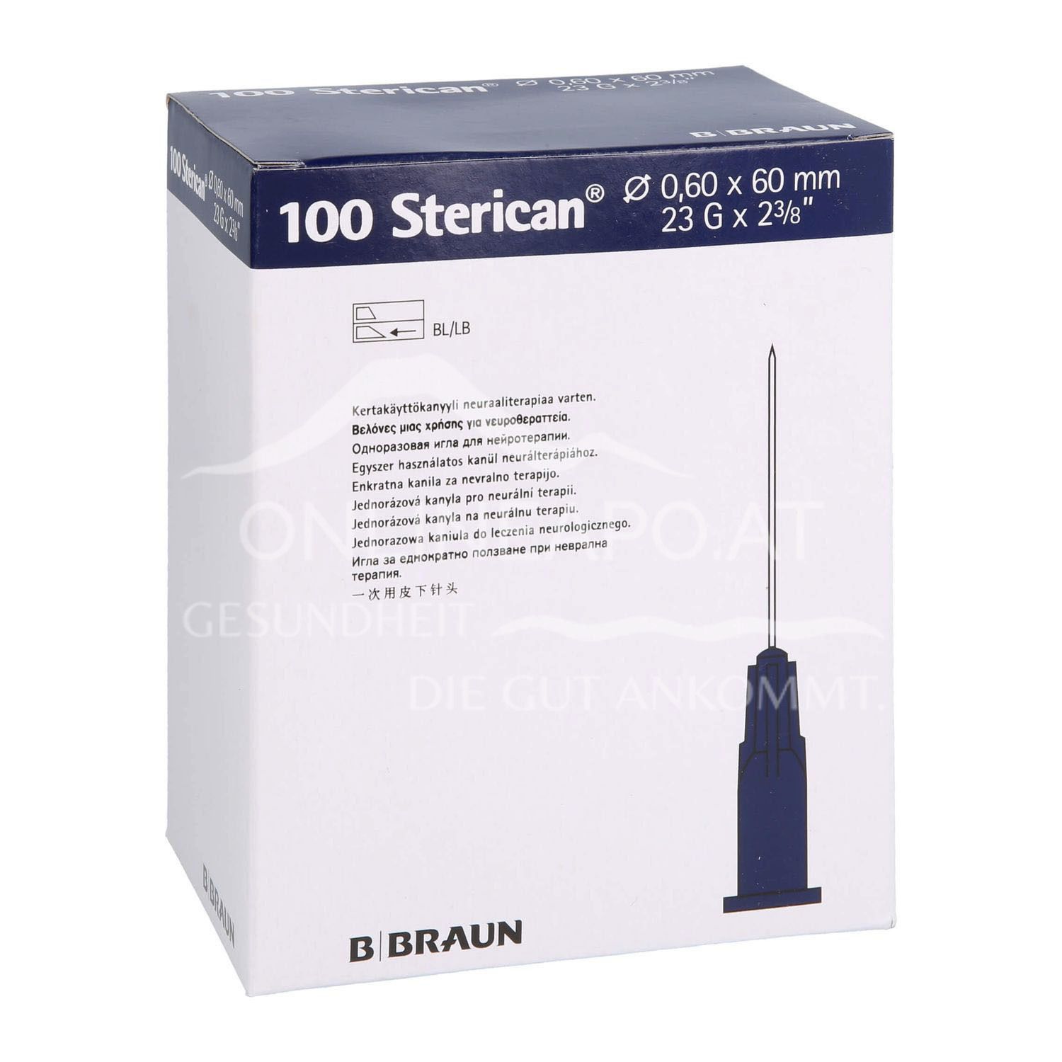 Sterican® Neural Therapy G23 x 2 3/8", Ø 0.60 x 60 mm, blue