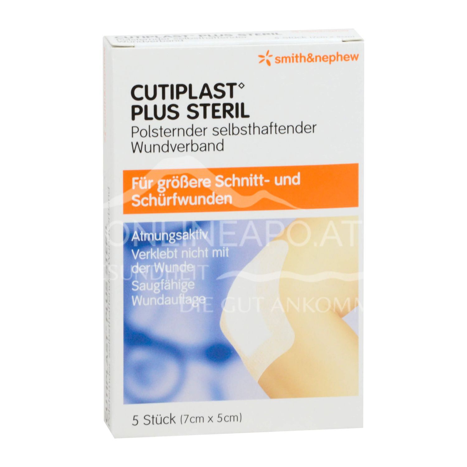 CUTIPLAST Plus Steril Polsternder Wundverband, 7 x 5 cm