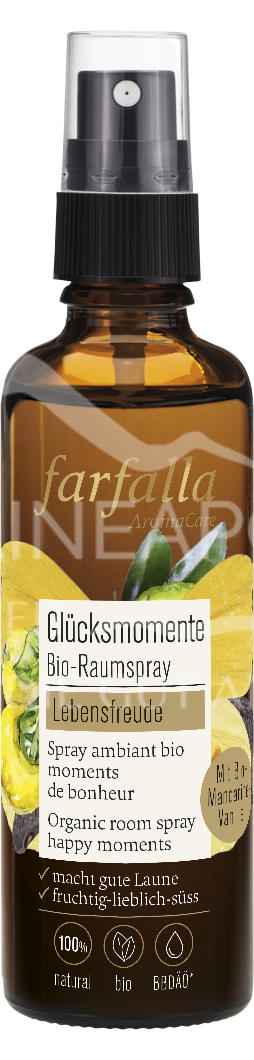 Farfalla moments of happiness organic room spray, joie de vivre, vanilla-tangerine