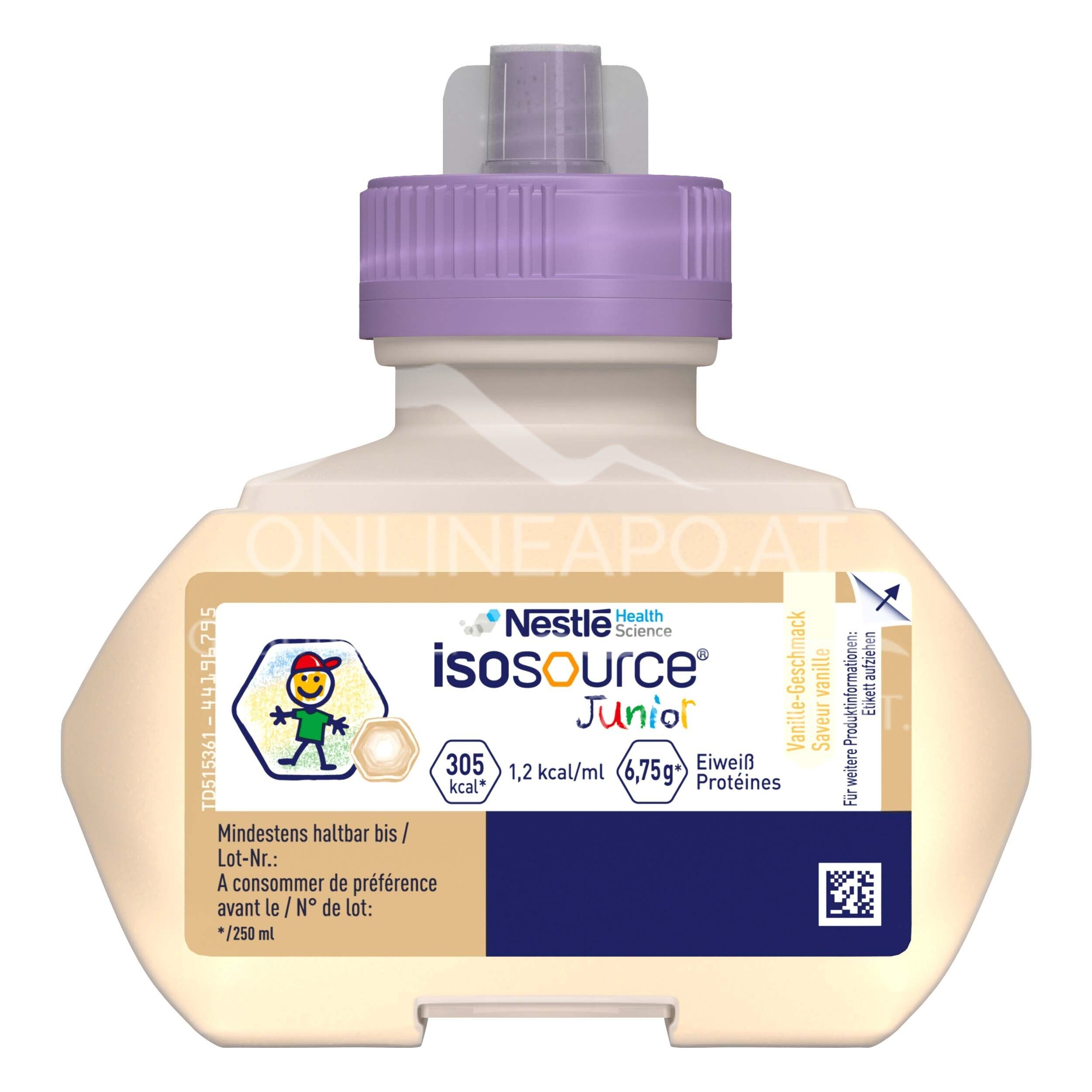 Isosource® Junior Vanilla High-calorie tube feed, 250 ml