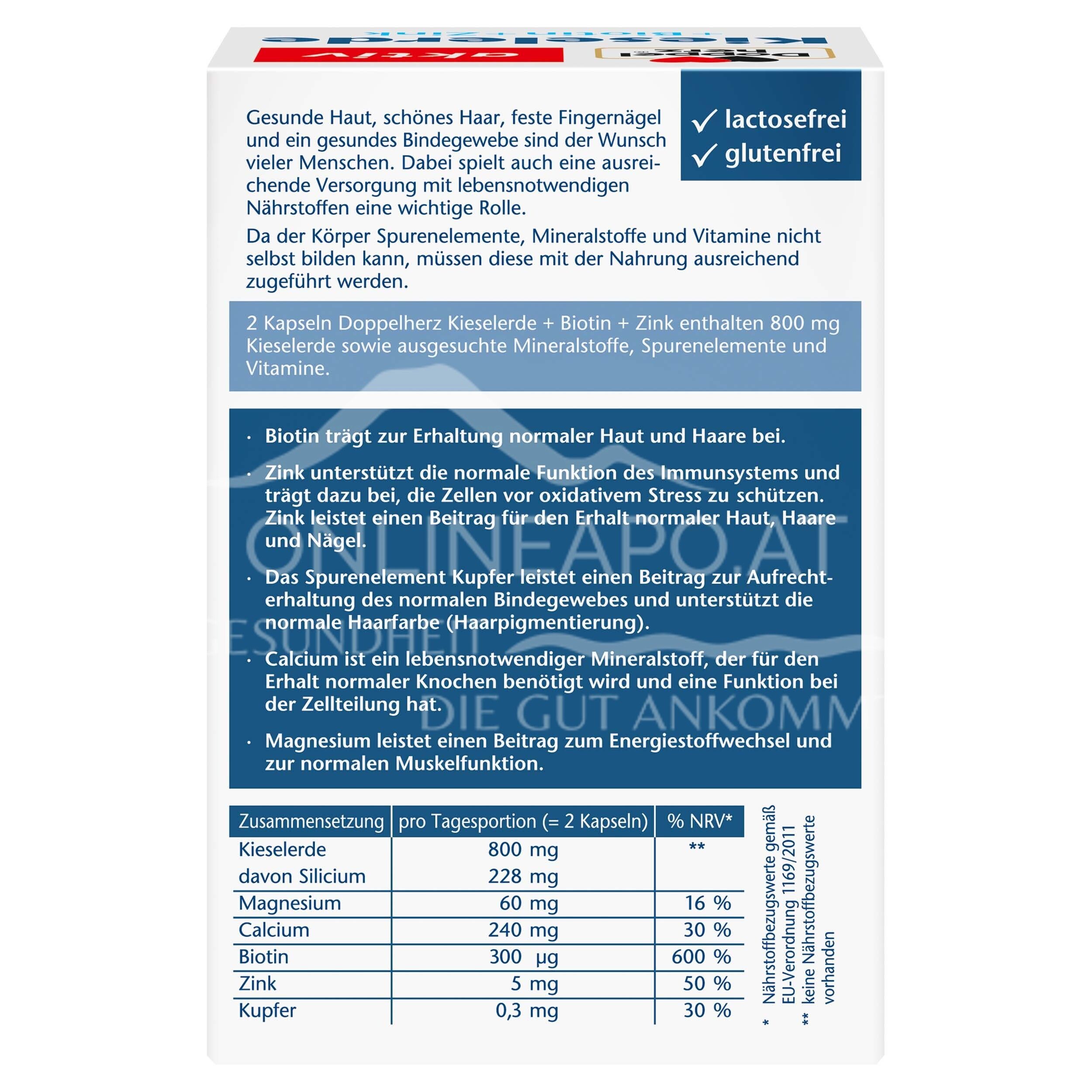 Doppelherz aktiv Kieselerde + Biotin + Zink Kapseln