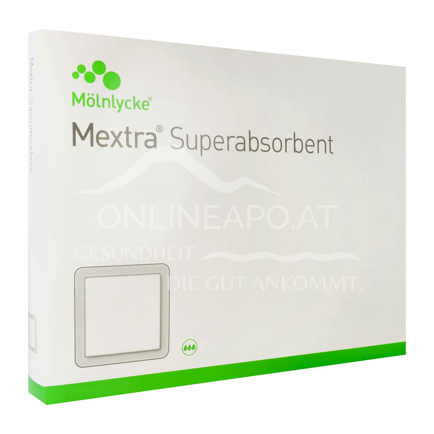Mölnlycke Mextra® Superabsorbent Superabsorbent Wound Dressing sterile, 20 x 25 cm copy