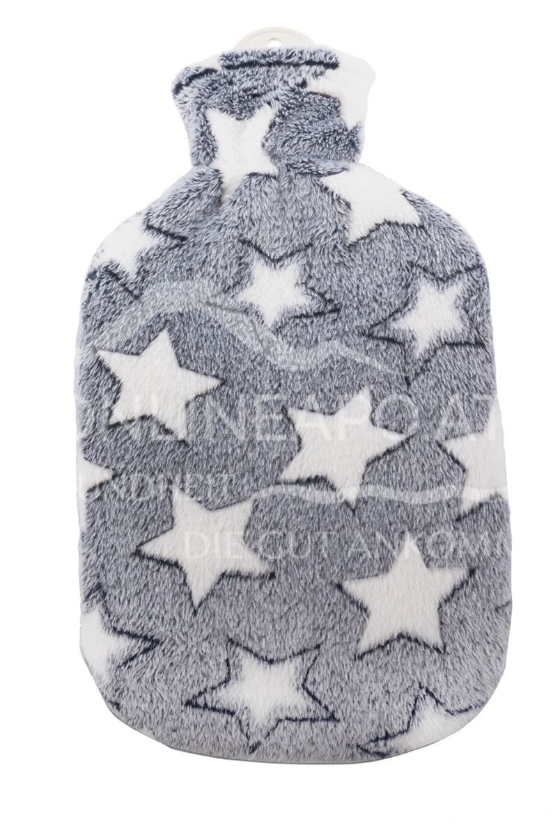 Singer hot water bottle with plush cover "Stella" - 2,0L