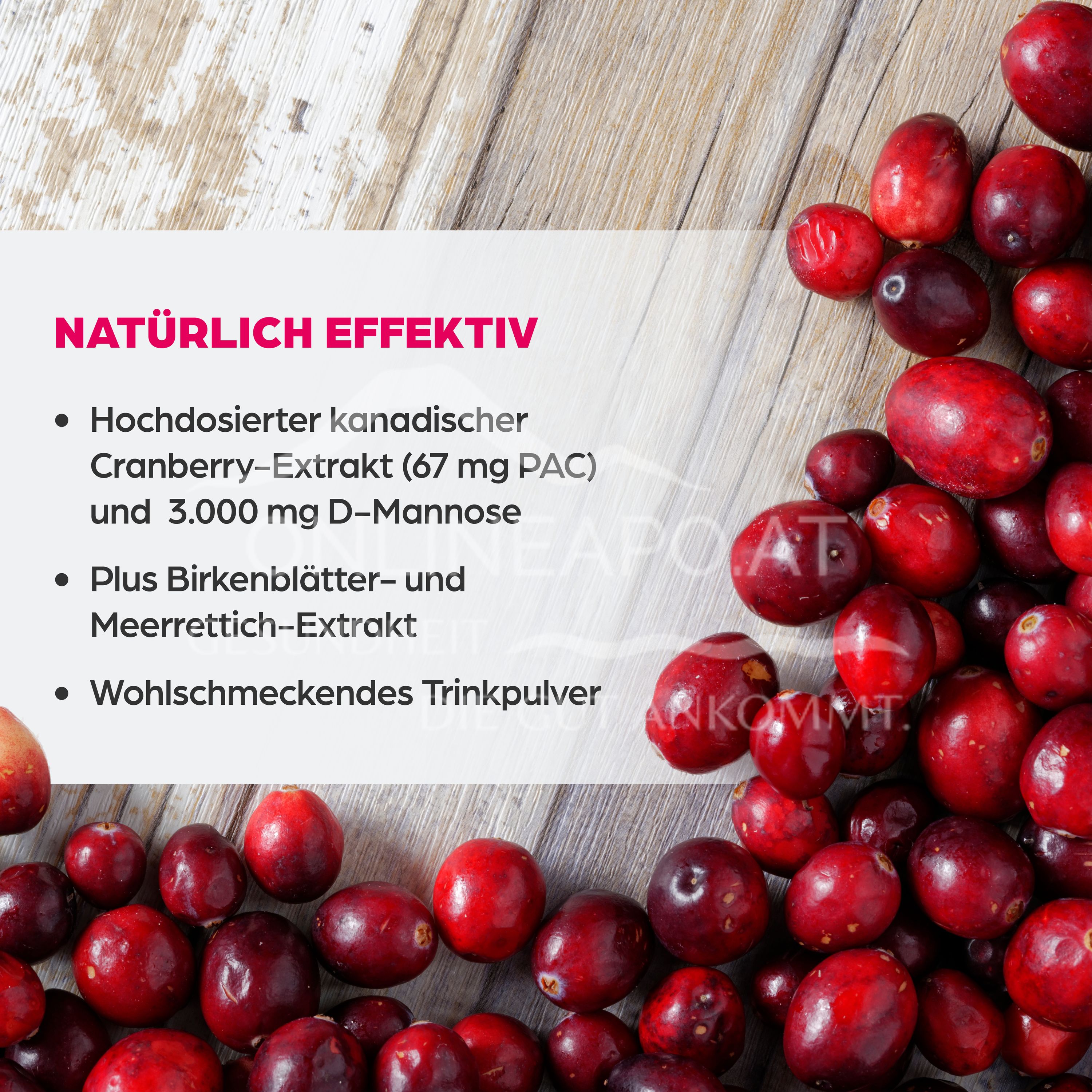 Dr Böhm® Cranberry acute effervescent granules