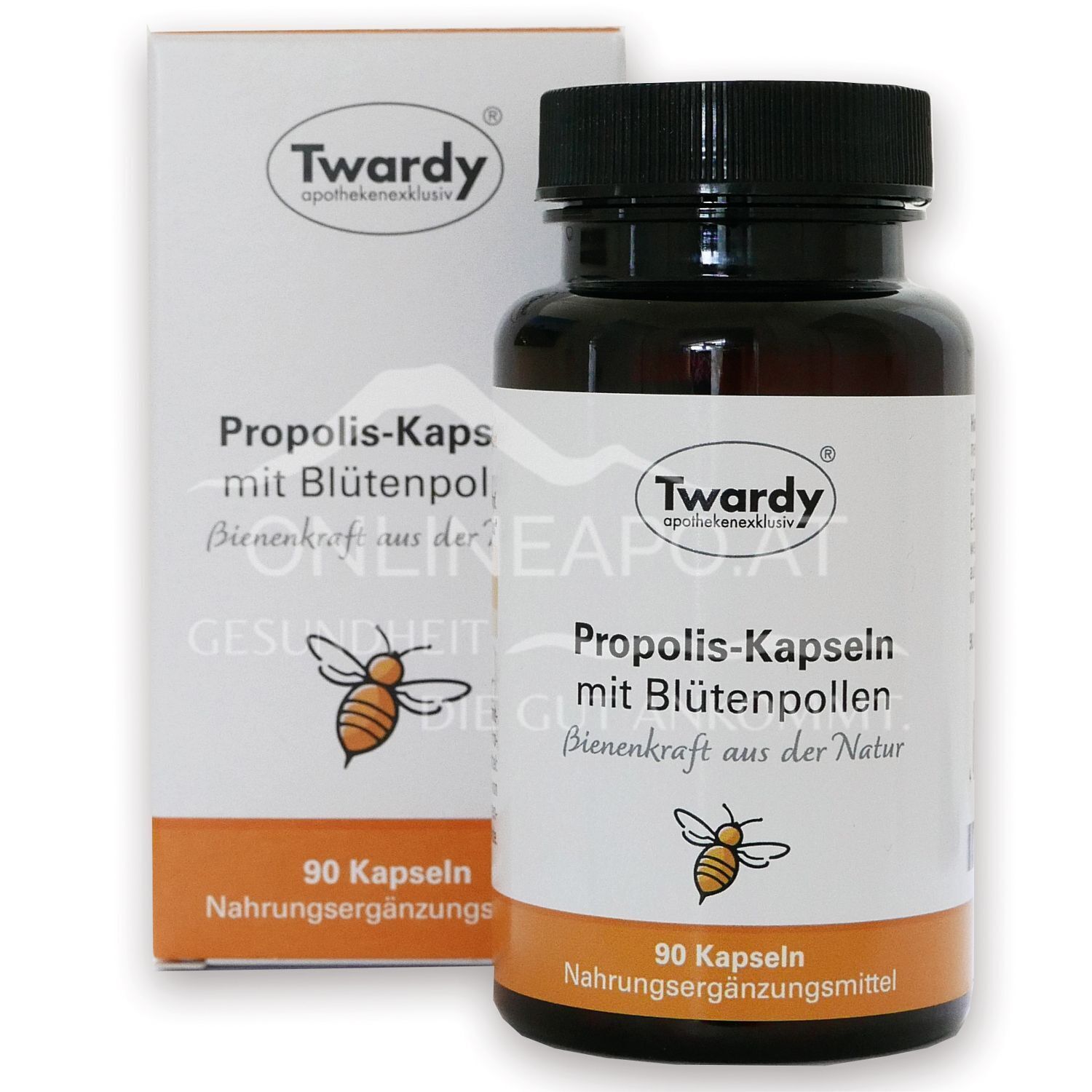 Twardy Propolis‐Kapseln mit Blütenpollen