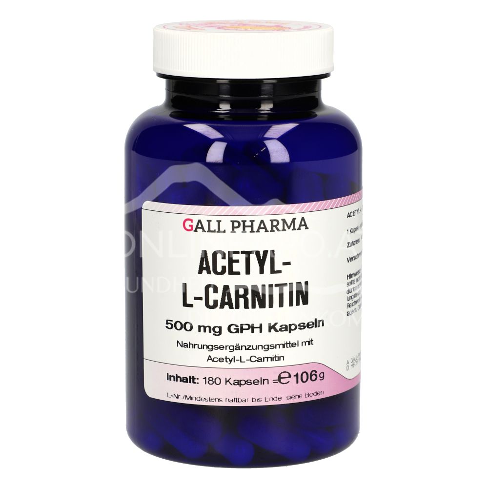 Gall Pharma Acetyl-L-Carnitine 500 mg Capsules
