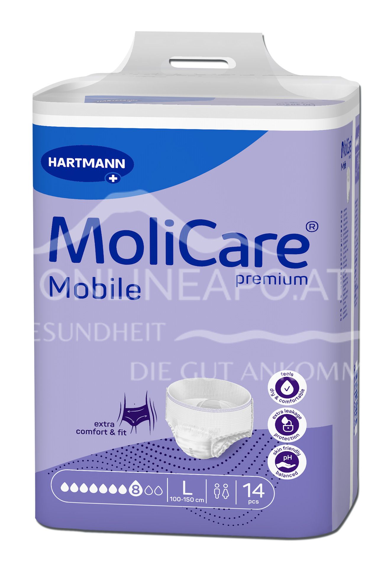 MoliCare® Premium Mobile 8 drop disposable incontinence trousers, size L, 100-150 cm
