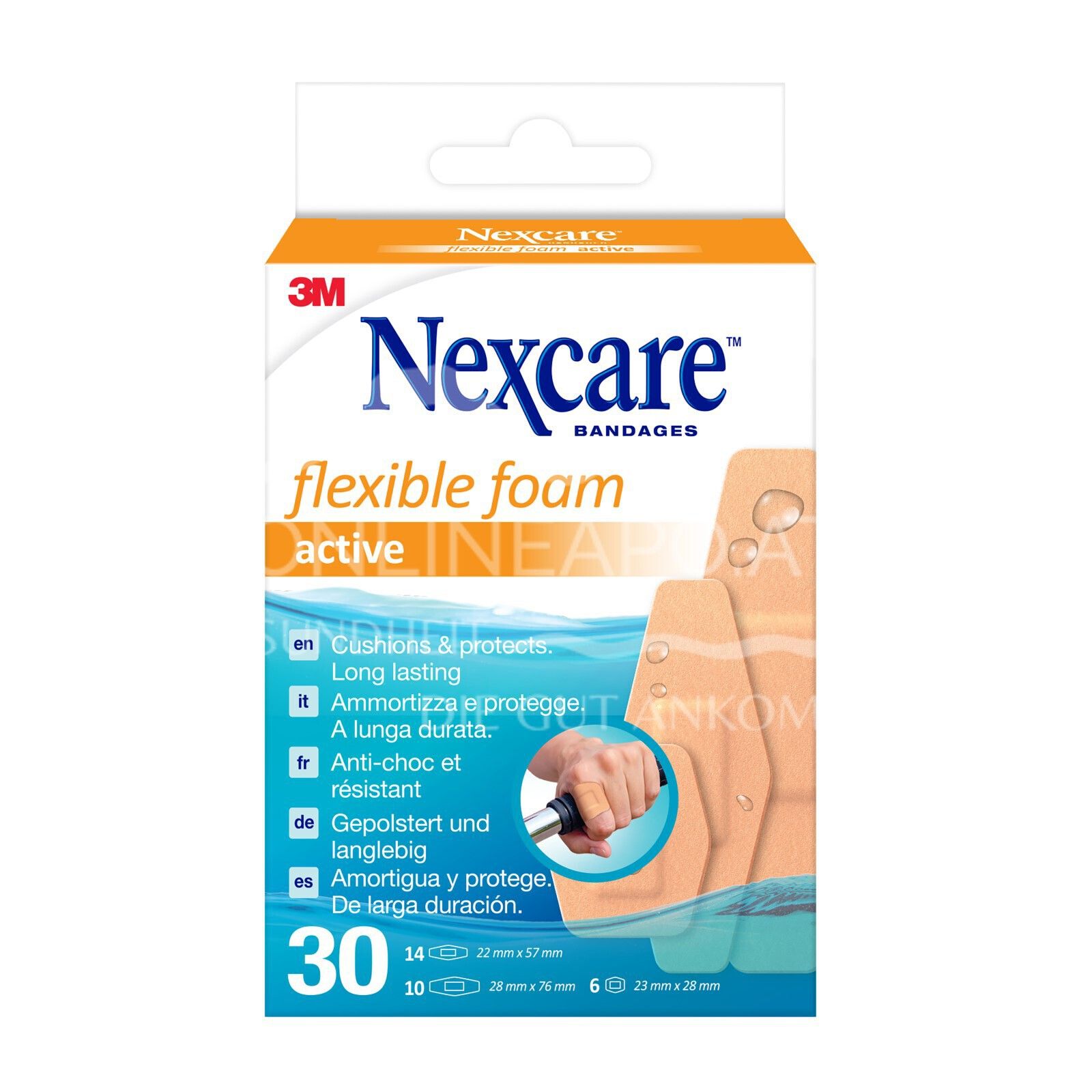 3M Nexcare™ Flexible Foam Active Pflaster, assortiert