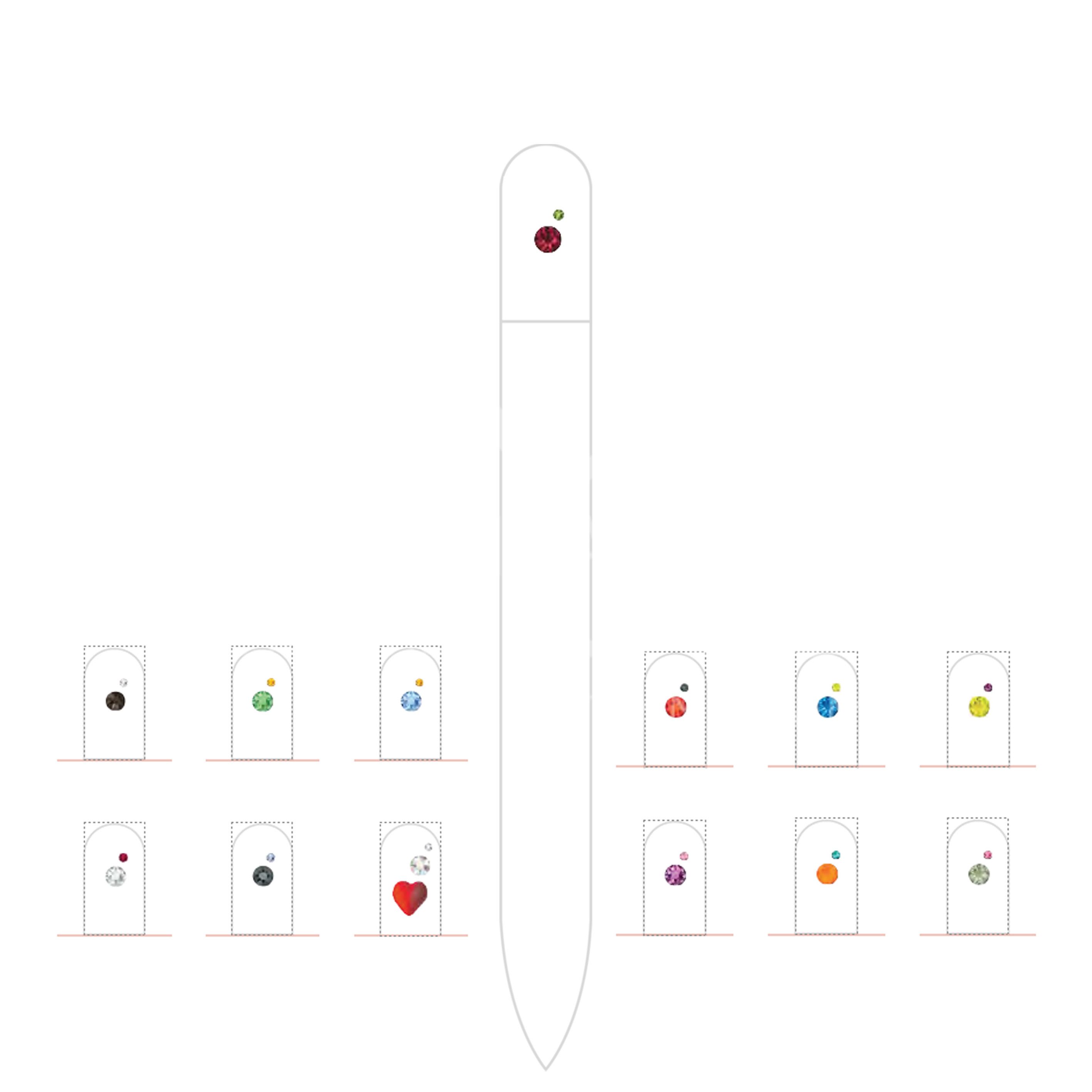 Kozbach Pharma GF90SW Glass nail file "Swarovski" 9 cm