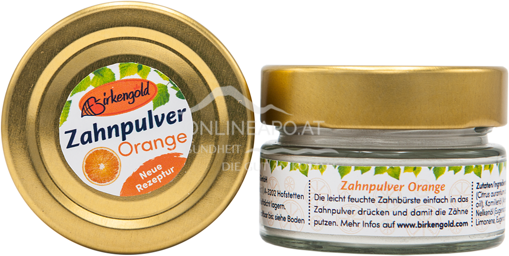 Birkengold Zahnpulver Orange