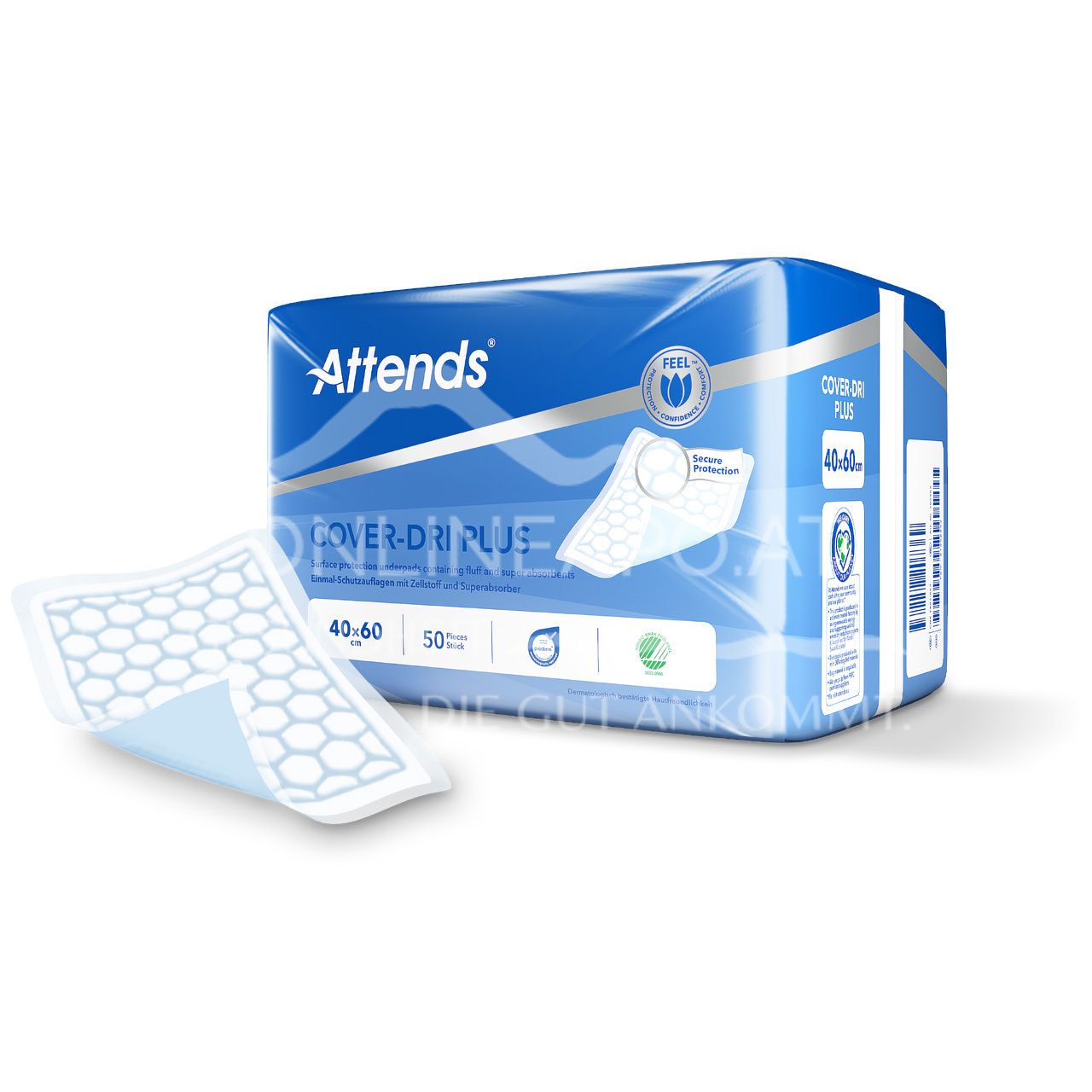 Attends Cover-Dri Plus Einmal-Schutzauflagen 40 x 60 cm