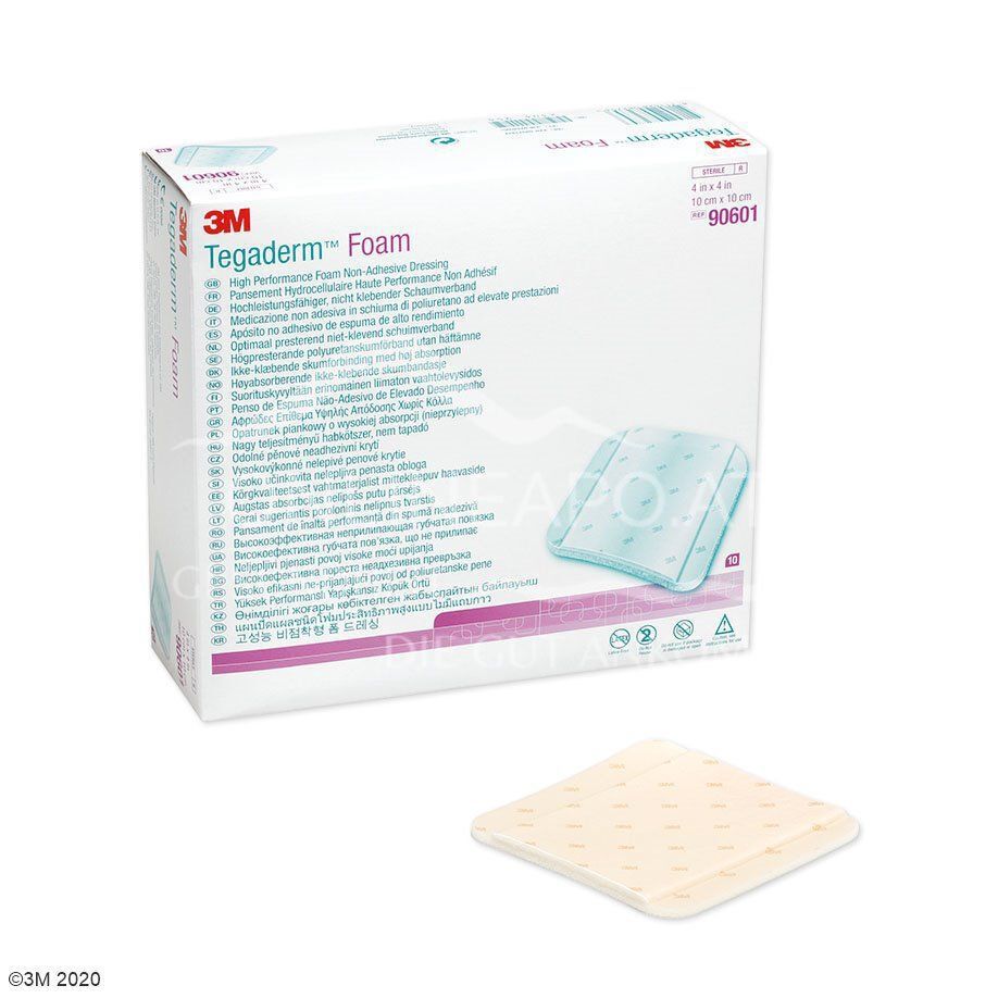 3M™ Tegaderm™ Foam non-adhesive foam dressing, 90601, 10 x 10 cm