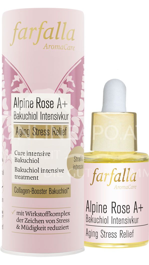 Farfalla Alpine Rose A+ Bakuchiol Intensivkur, Aging Stress Relief