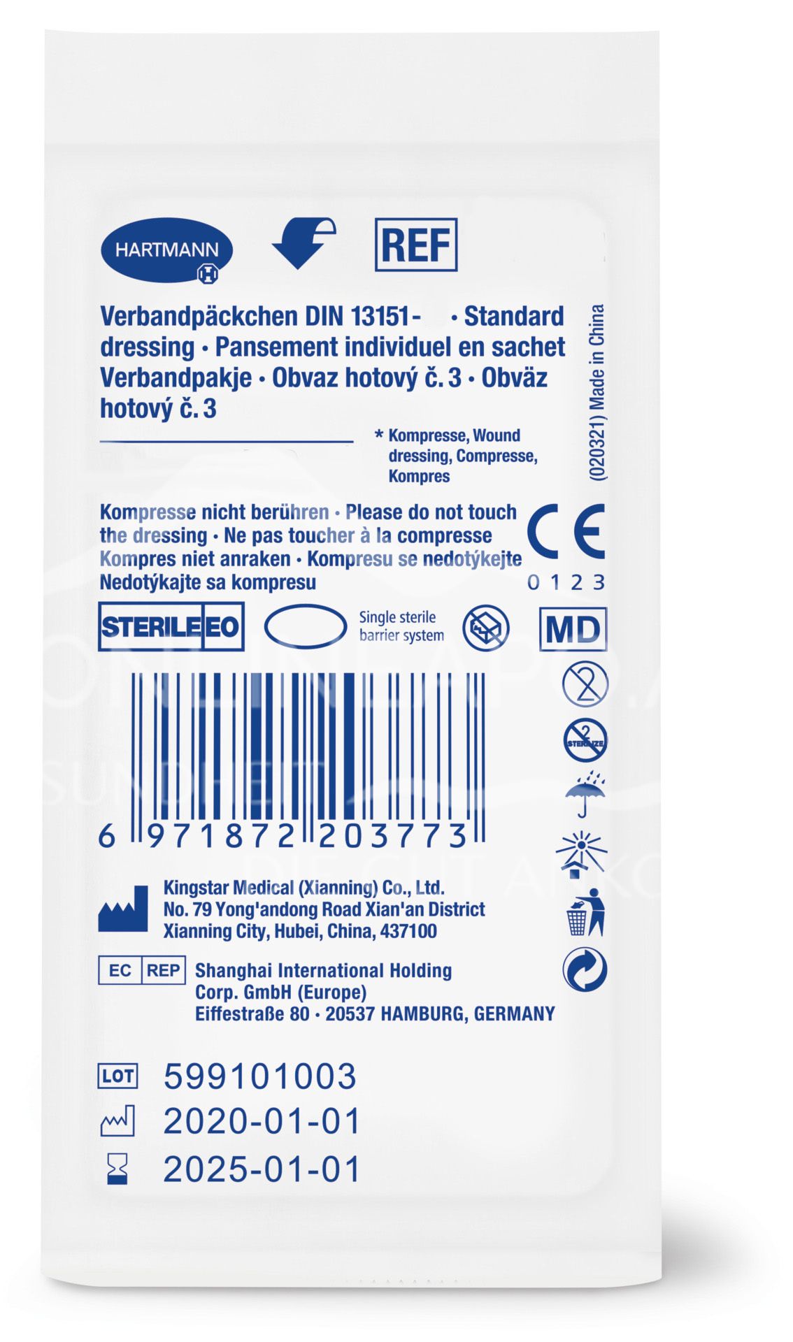 HARTMANN dressing packs small, 60 x 80 mm